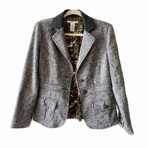 CAbi Wool Blend Tweed English Riding Coat